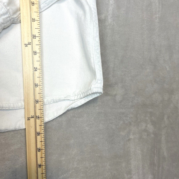 Pull & Bear Mens Small Slim Fit Icy White Cotton Denim Shirt Preppy Geek - Picture 8 of 12